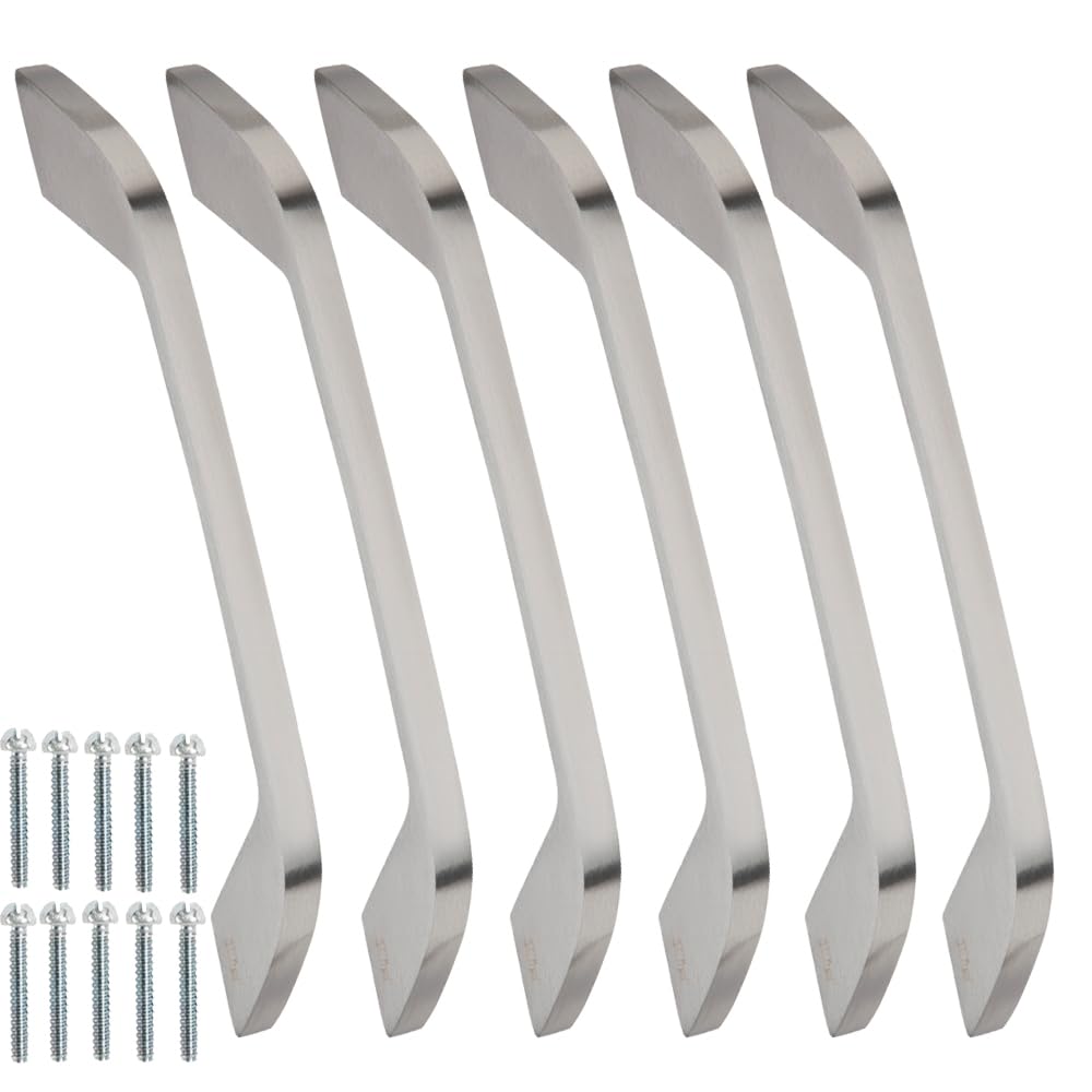 Chrome Stainless Steel Cabinet Handles - Pack of 6 -15