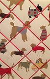Grand format 60 x 40 cm-Motif Prestigious Spiderman s Best Friend Chien fait à la main en tissu avis broches/Memo/mémoire