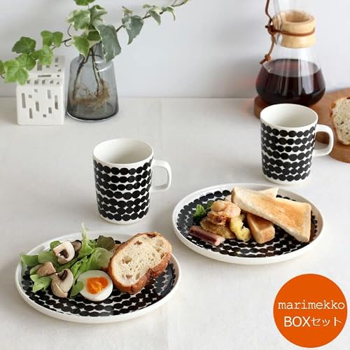 marimekko ペアセット マグカップ 250ml プレート 20cm コッ