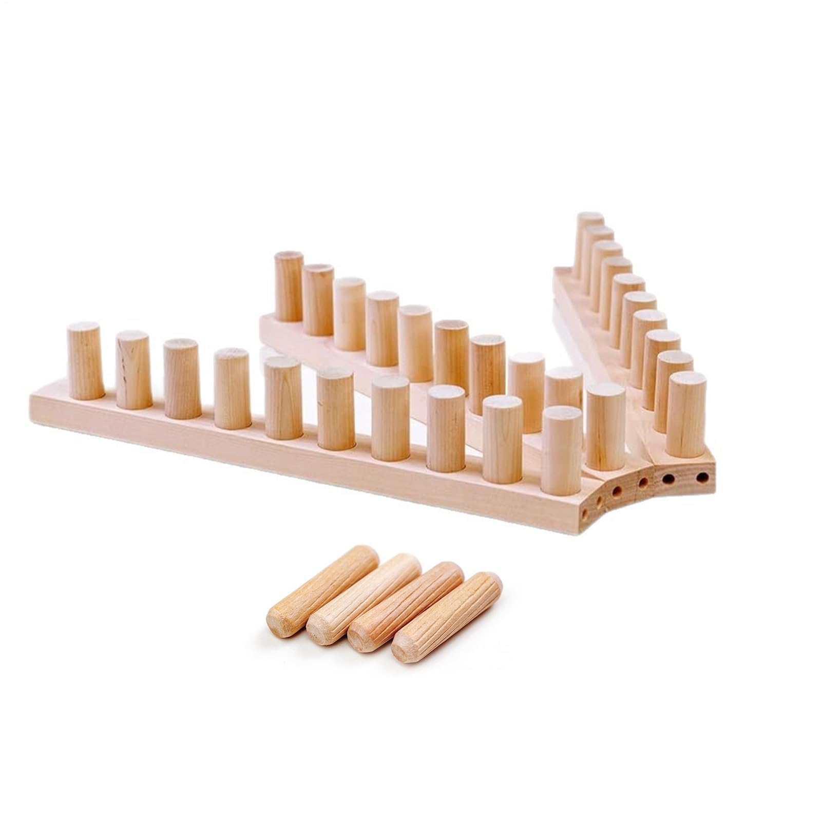 Métier à Tricoter épais, Cadre en Bois pour Tricoter des couvertures, des jetés, des Crochets, des Outils de Tricot à la Main, sans Aiguilles, pour débutantes et Femmes, 116,8 x 4