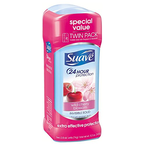 Suave Deodorant Antiperspirant & Deodorant Stick 48-Hour Odor And Wetness Protection Wild Cherry Blossom For Women 2.6 Oz, 2 Count #TOP6