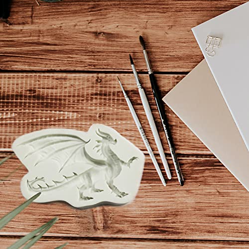Jillpes, Dragon Silicone Molds For Resin Casting And Polymer Clay, Animal Fondant Cake, Moulds For Chocolate, Gummy, Soap, Jewelry Making, White, 5.5X3.34X0.7 In, Dragon Silicone Mold J04272021 #TOP3