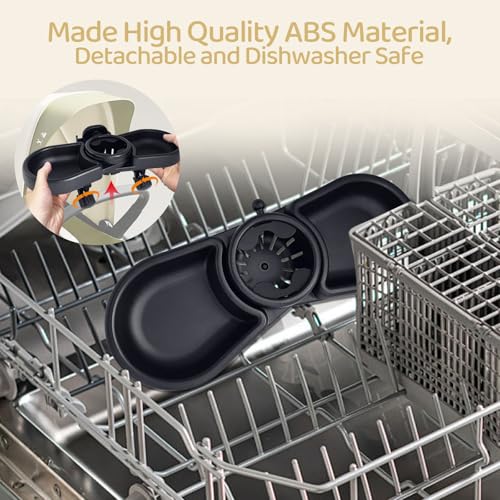 Universal Stroller Snack Tray, 4-in-1 Stroller Tray Attachment with Cup and Phone Holder, 360° Rotating Stroller Snack Tray, Suitable for Most Strollers, Compatible with Uppababy, Nuna, etc.