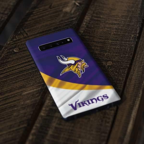 Skinit Decal Phone Skin Compatible with Samsung Galaxy S10 Plus - Officially Licensed NFL Minnesota Vikings Design