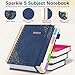 HDhuiun Hardcover Spiral Notebook with Removable Dividers & Tabs, 8