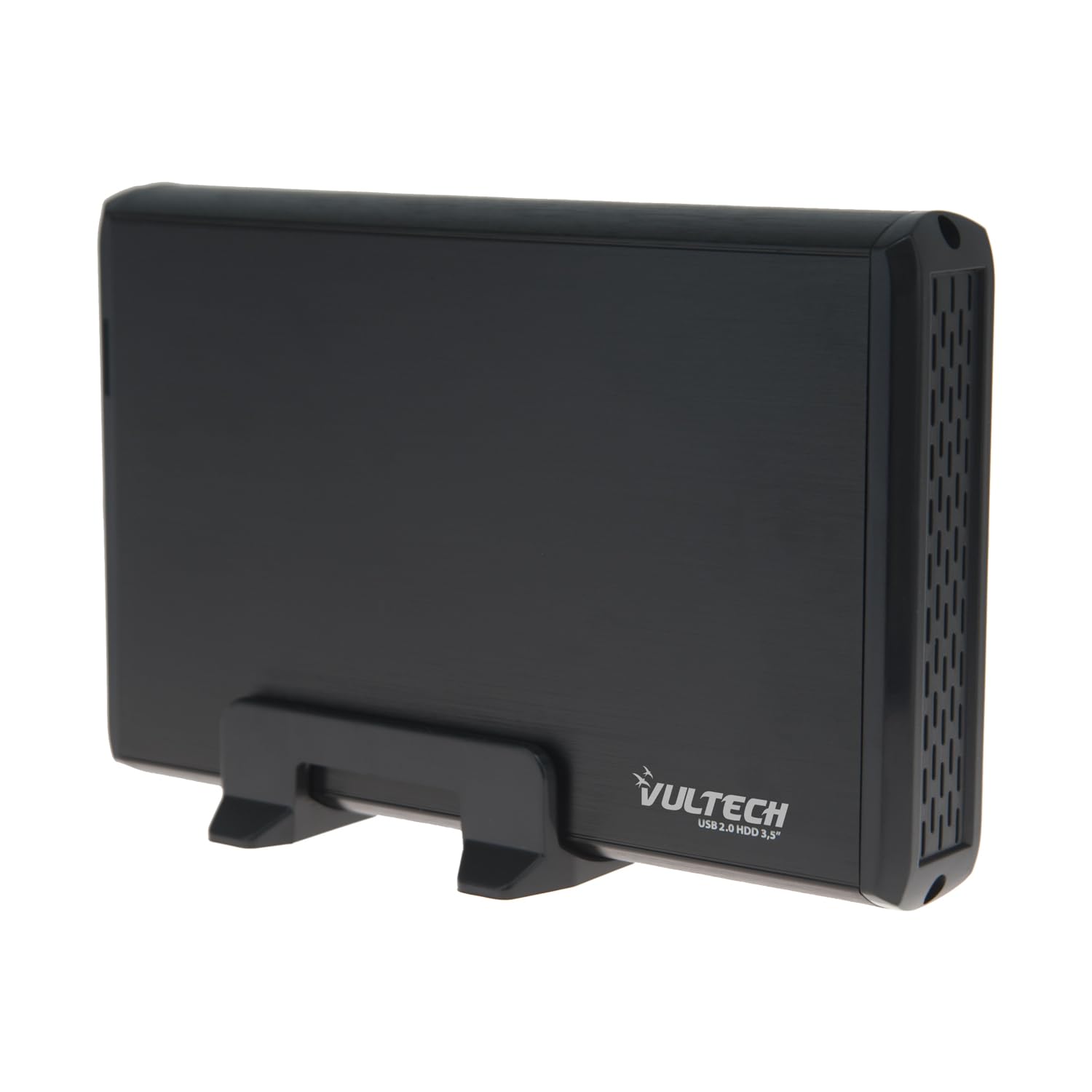 VulTech GS-35U3 Rev. 2.1 – Box Esterno 3.5” per HDD SATA USB 3.0, Case in Alluminio Nero, Plug & Play, SuperSpeed 5 Gbps, Compatibile con Hard Disk fino a 14TB, per PC Windows, Mac e Linux