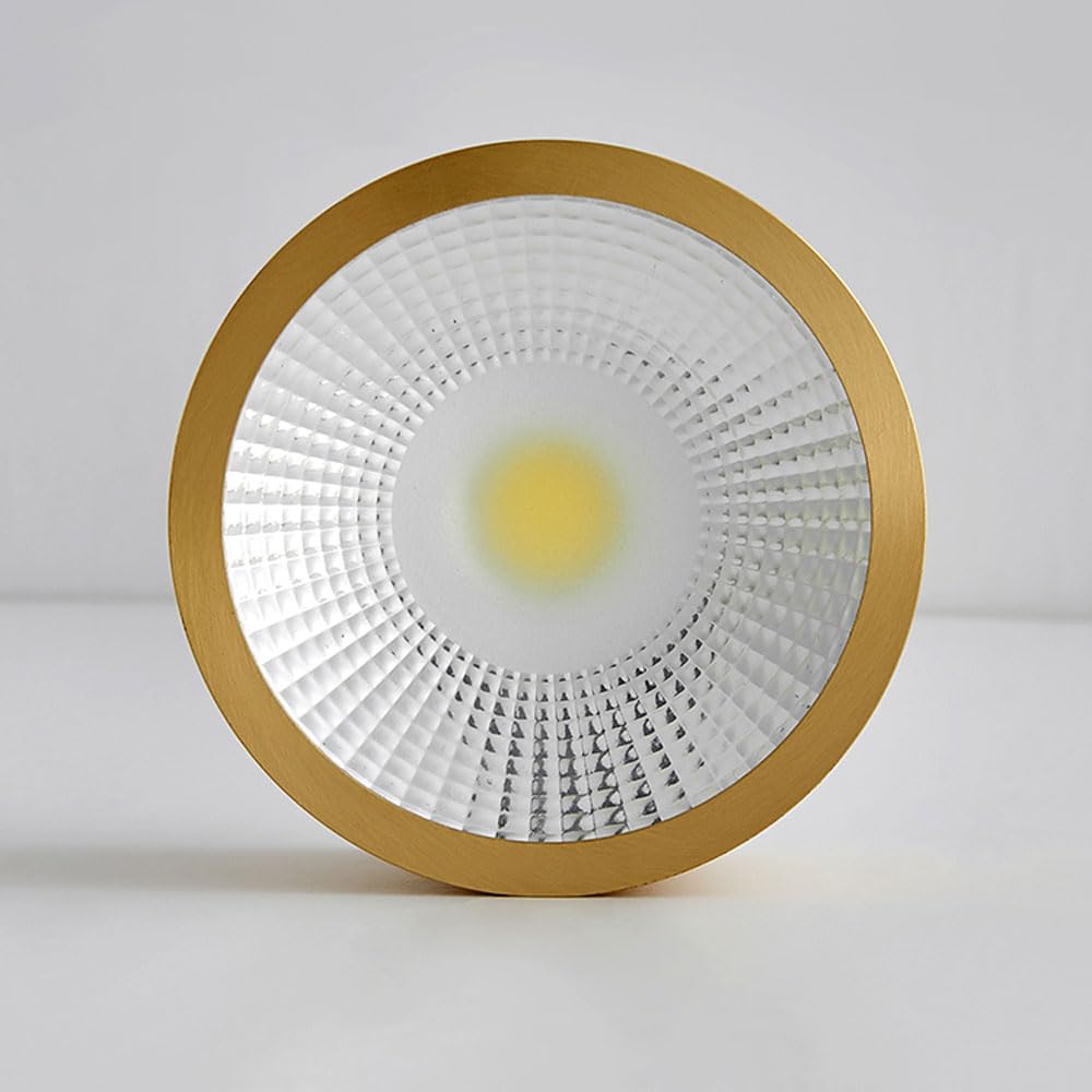 Spot de Plafond LED Moderne doré 7 W, Robuste et créatif, Montage en Surface, Finition cuivre Anti-éblouissement, éclairage d'accentuation, idéal pour Chambre et Salon,7w