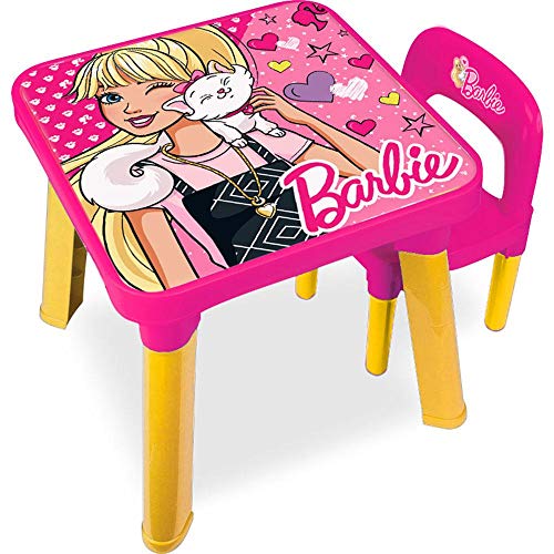 Mesa com cadeira da Barbie