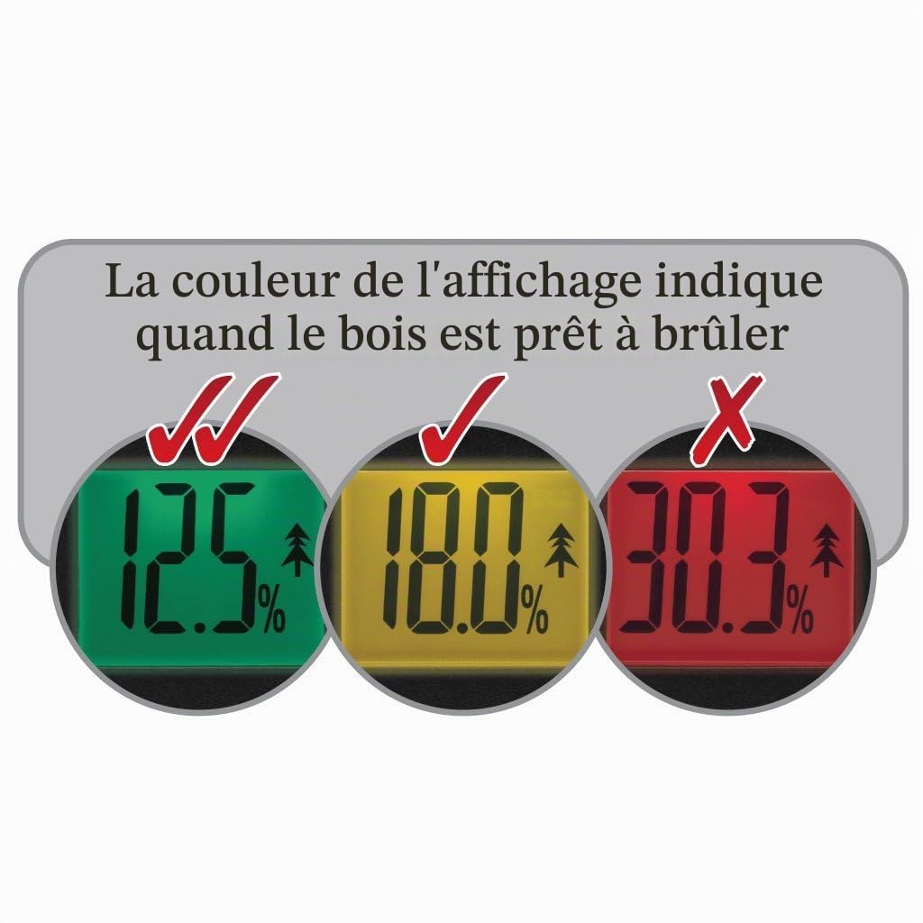 Valiant FIR421 Humidimètre numérique pour bois de chauffage, bois et maçonnerie Noir