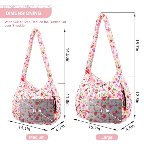 Image of Quilted Puffer Tote Bag Purse Puffy Crossbody Shoulder Bag,Lightweight Nylon Hobo Bag Puffer Carryall Bag for Women Girl
