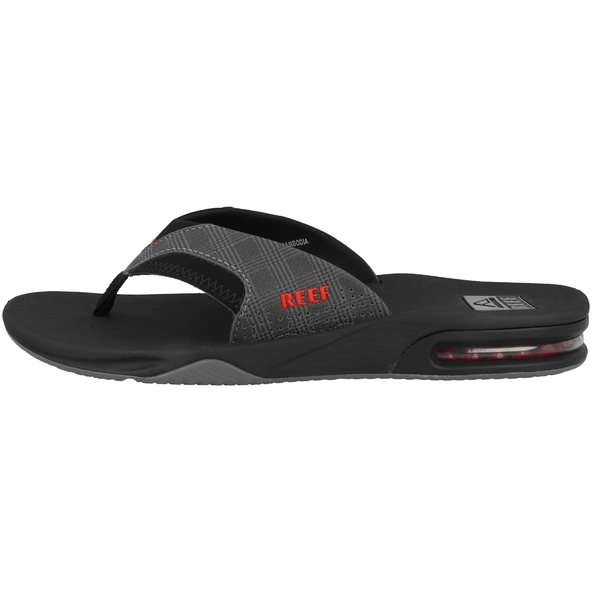 Reef Fanning Prints Black Lines, Chanclas Hombre