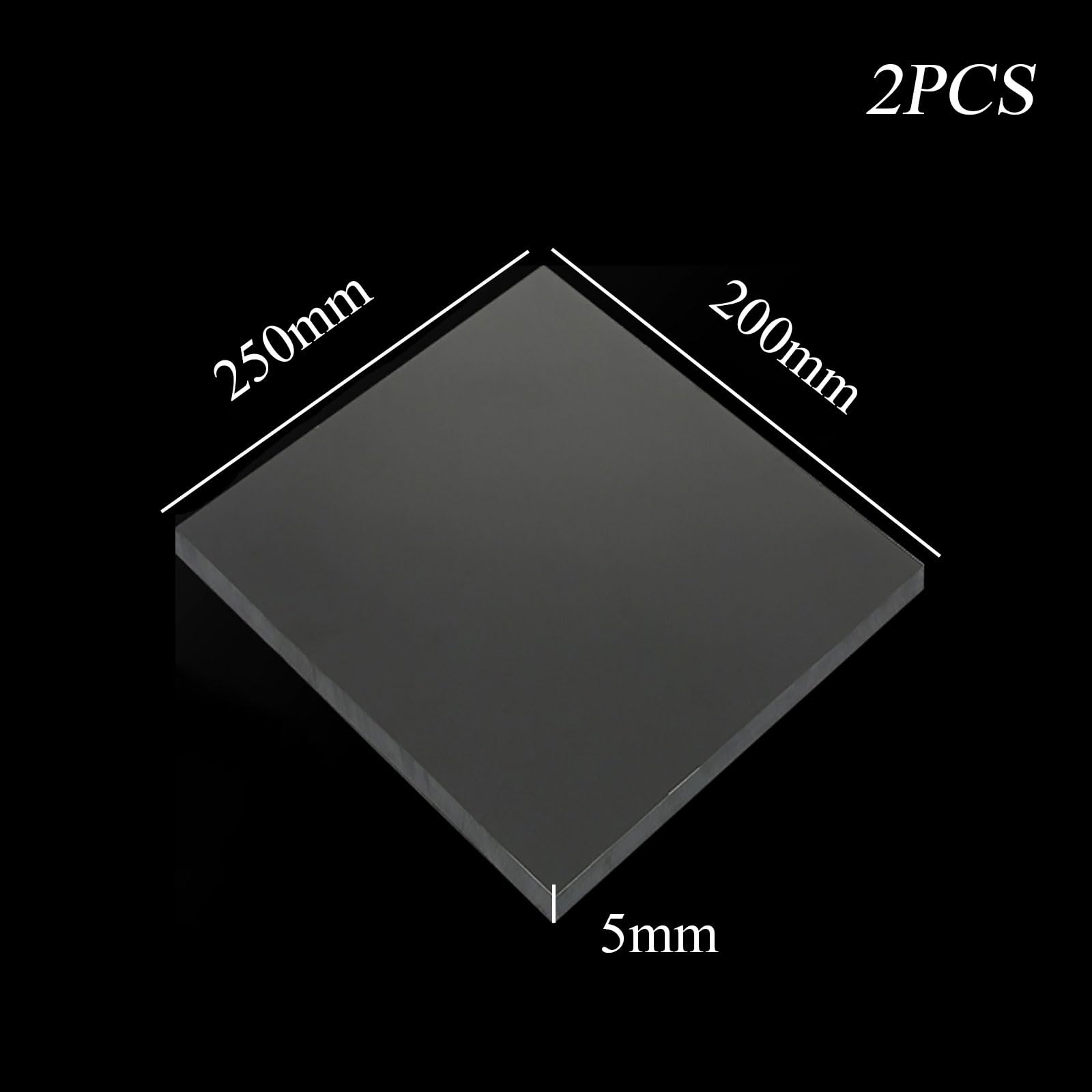 COYOUCO 2 Pcs Black Bakelite Phenolic Laminated Resin Board Sheet for Electrical and Electronic Fixtures, DIY Crafts, 250 X 200Mm,5mm