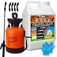 Vividye Kiesbinder mit Sprühaufsatz - 5L Steinkleber zum Verbinden von Kies, Rinde, Kieselsteine - Ungiftig, Langlebig und Gebrauchsfertig, Kiesverfestiger Bindemittel & Mulchkleber für Gartenwegen
