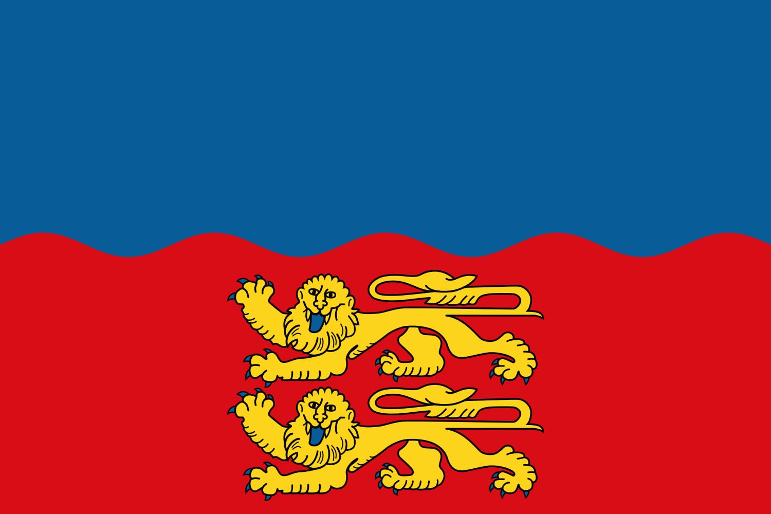 Drapeau Normandie Calvados grand format aux finitions haut de gamme et résistantes