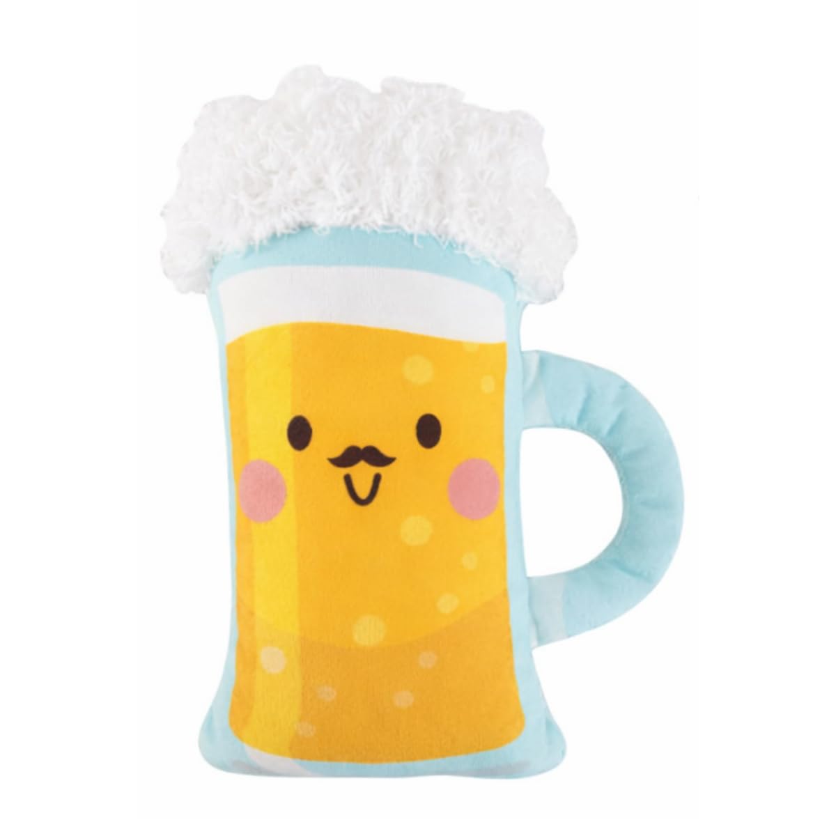 YöL Yellow Beer Squeaky Plush Dog Toy 20cm Novelty Soft Polyester Puppy Chew Toy with Internal Squeaker Interactive Throw and Fetch for Small and Medium Dogs Boredom Relief Summer Stimulating Play