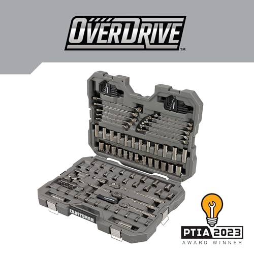 CRAFTSMAN OVERDRIVE 121-Piece Gunmetal Chrome Mechanics Tool Set, Standard SAE/Metric Socket Set, with Hard Case (CMMT99121L) - image 3