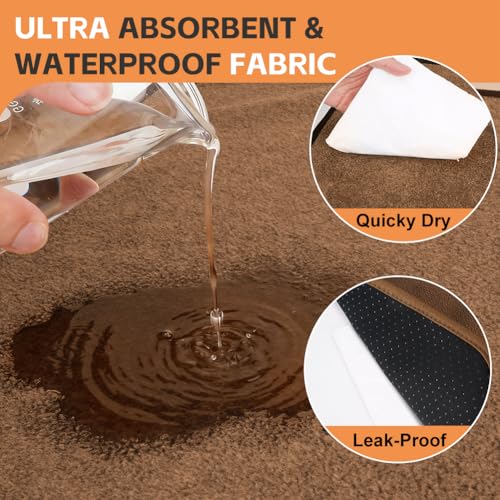 Image of Washable Pee Pads for Dogs, Extra Large Reusable Dog Pee Pad, Waterproof Pet Mat, Dog Playpen Mats for Puppy Training Whelping Playpen Pads