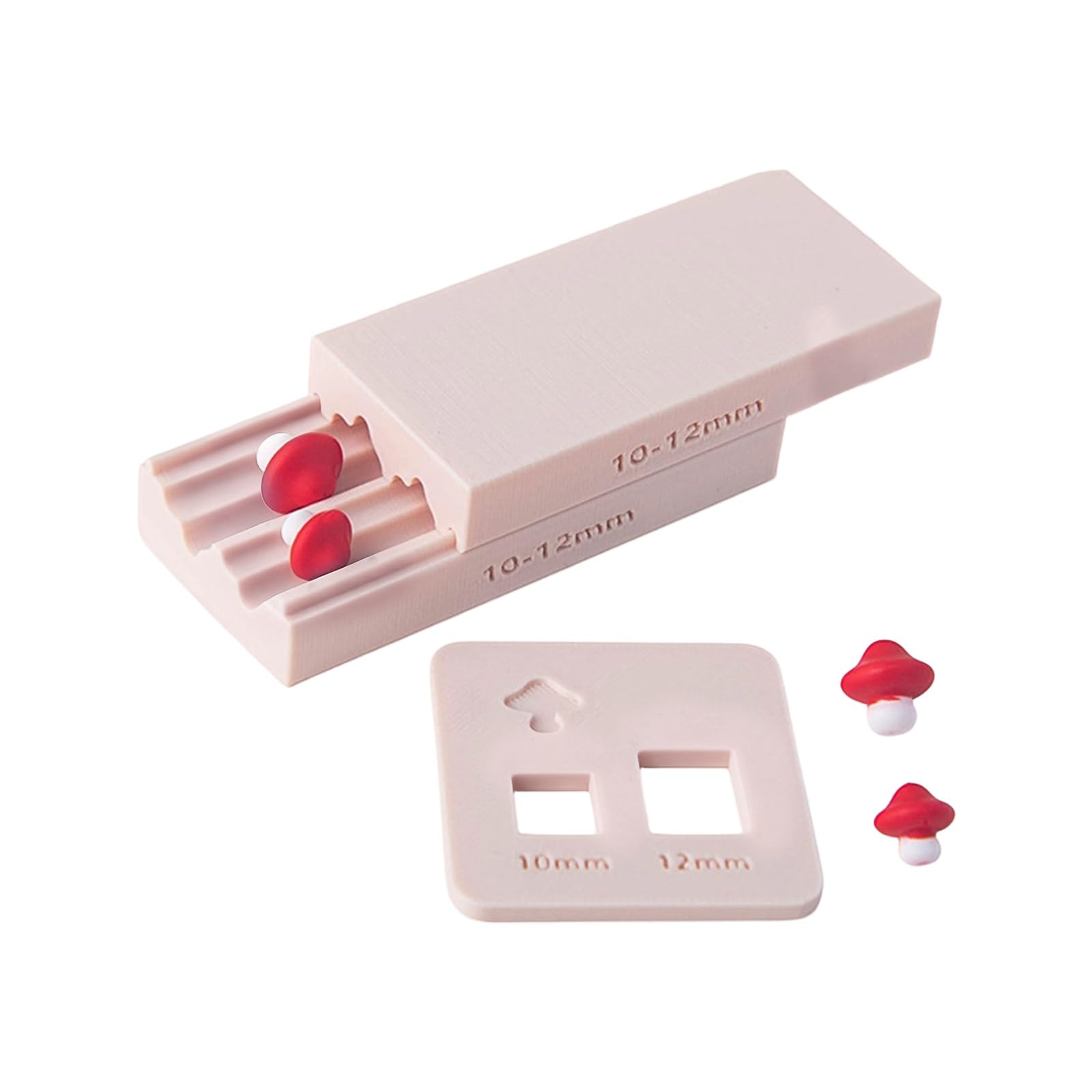 NEWFT 2 Size Mushroom Clay Bead Roller Tool Jewelry Pendant Making Texture for Crafting Jewelry Accessories