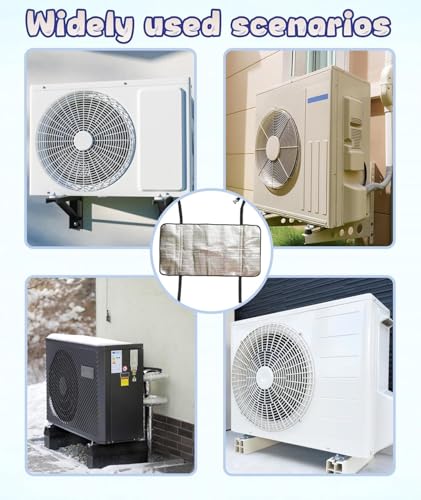 Image of AC Outdoor Unit Cover 6 mm Thick | 16 x 36 Inch Oneside Heat Insulated AC Cover for 1, 1.5 Ton & 2 Ton | Waterproof, Dustproof, Weatherproof AC Compressor Cover | UV Resistant Heat Protector