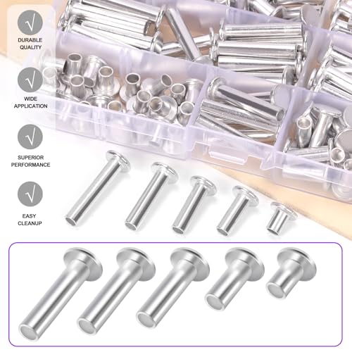 image for Swpeet 201Pcs 5 Sizes M5×6mm/12mm/20mm/25mm/30mm Aluminum Flat Head S