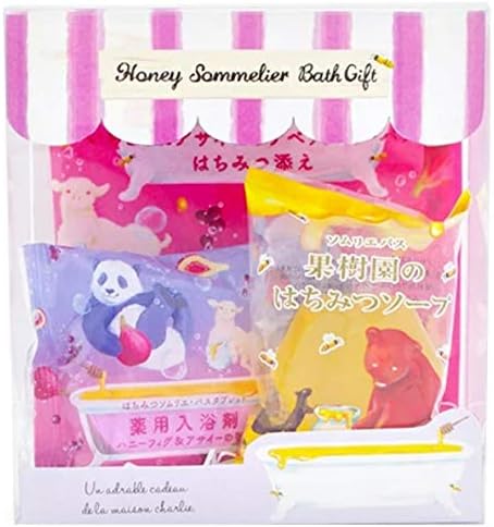 Amazon はちみつソムリエ バスギフト パープル 入浴剤 ギフト プレゼント かわいい 保湿 リラックス チャーリー 入浴剤 バスケア 通販