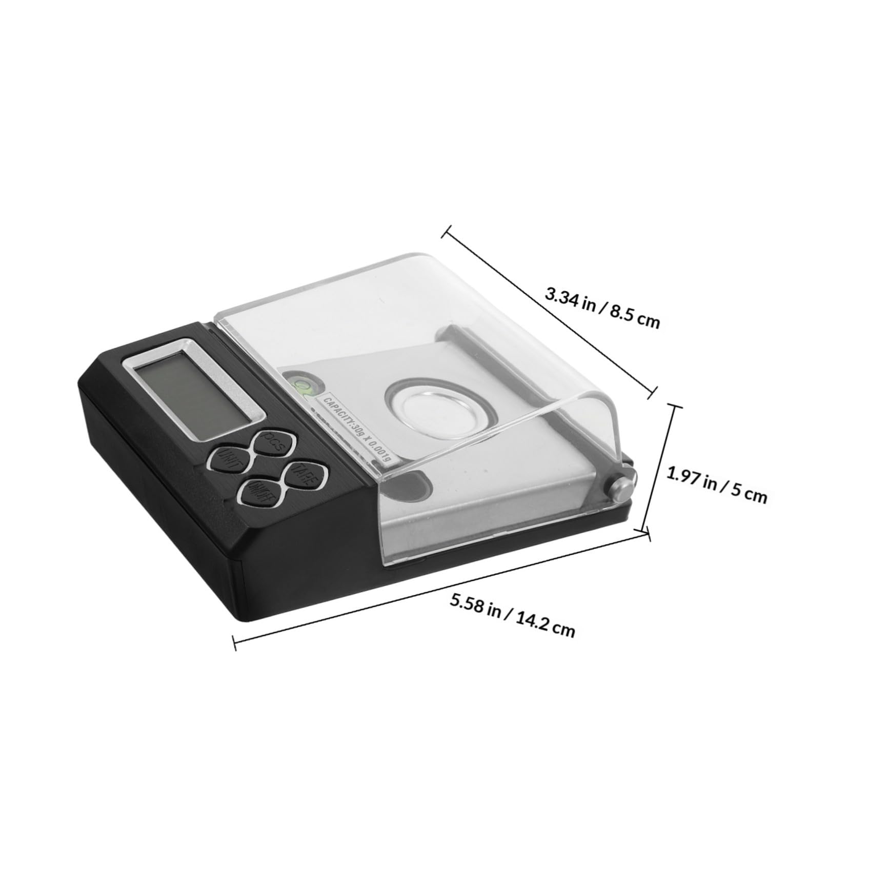 PRETYZOOM Bilancia Digitale ad Alta Precisione Portatile Fino a 30g Sensibilità al Milligrammo, Piatto in Acciaio Inossidabile per Cucina e Creazione Cosmetici
