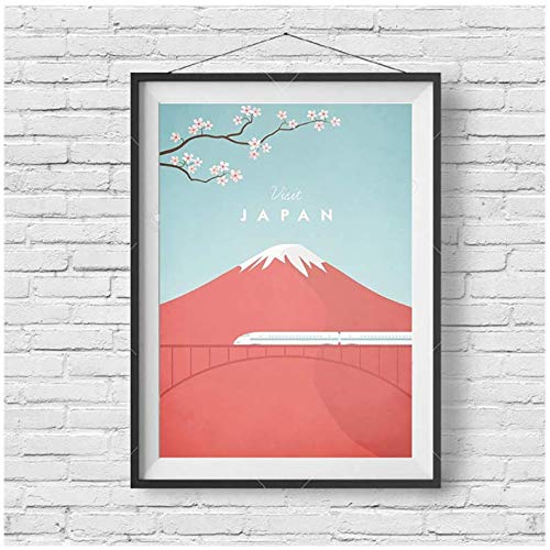 Affiche toile Mont Fuji 50x70cm édition design abstrait haut de gamme