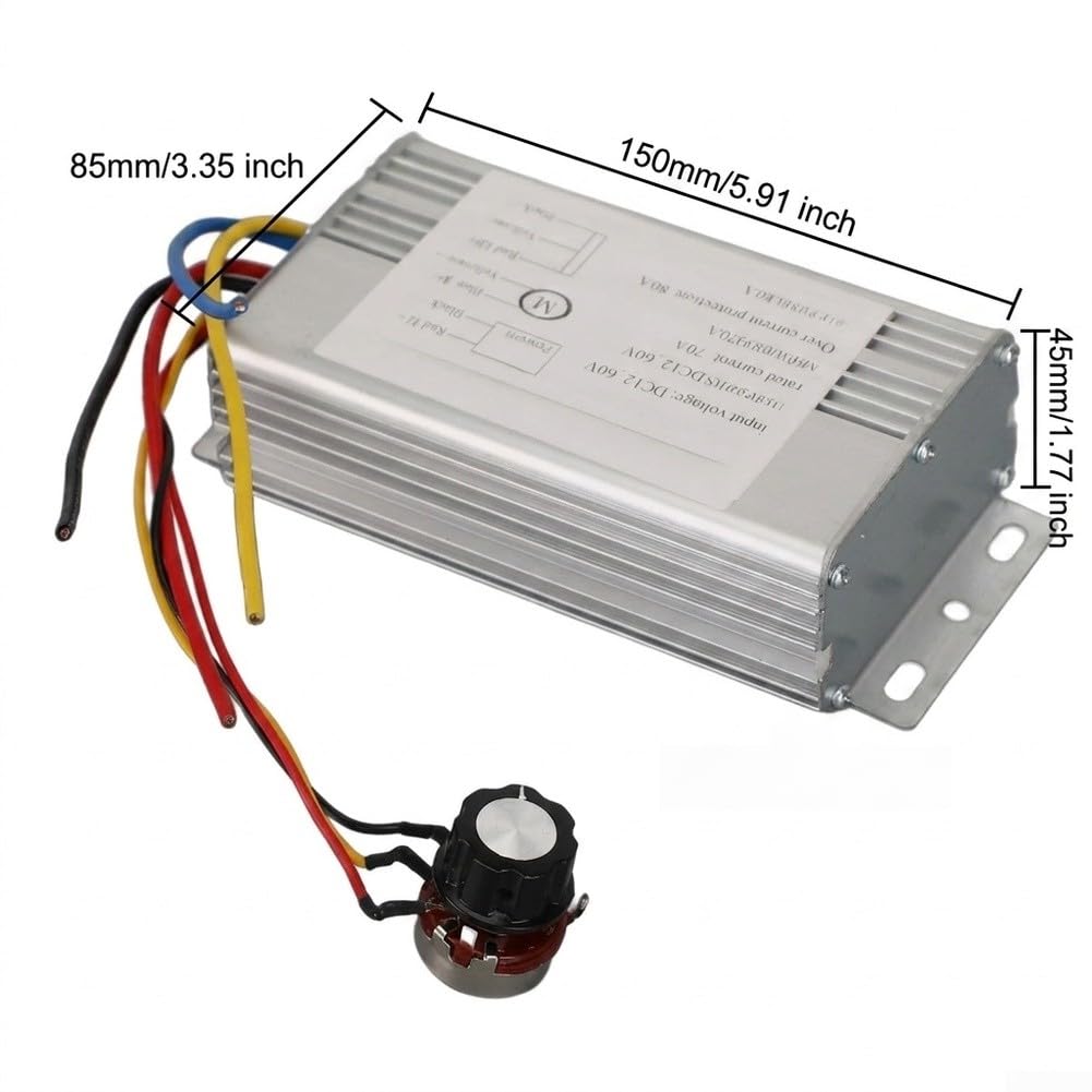 Alluminio per controller PWM 70A DC 10-60V alluminio robusto per