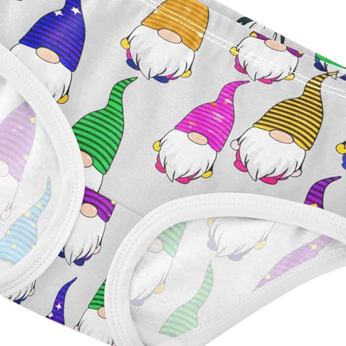 Joisal Cotton Toddler Girls Underwear Cute Gnomes Colorful Panties Little Girl Bright Underpants Briefs 2t4