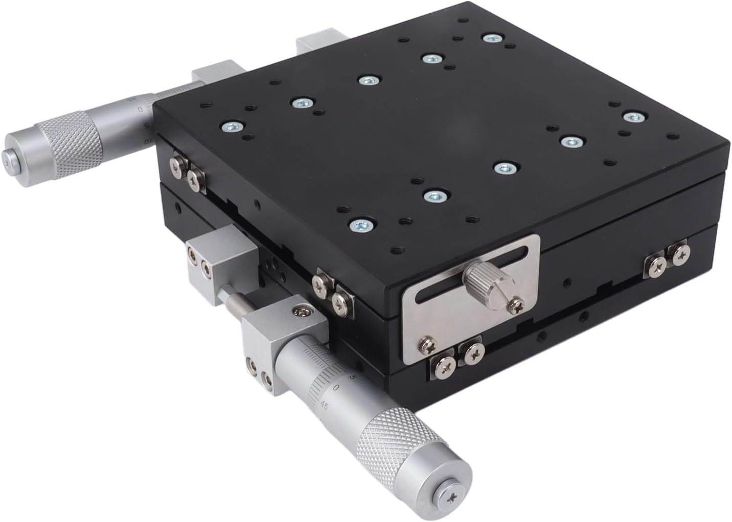 Manual Linear Positioning Stage Bearing Tuning Sliding Table, XY Linear Stage Manual Accuracy Displacement Optical Linear Positioning Stage Bearing Sliding Micrometer Trimming