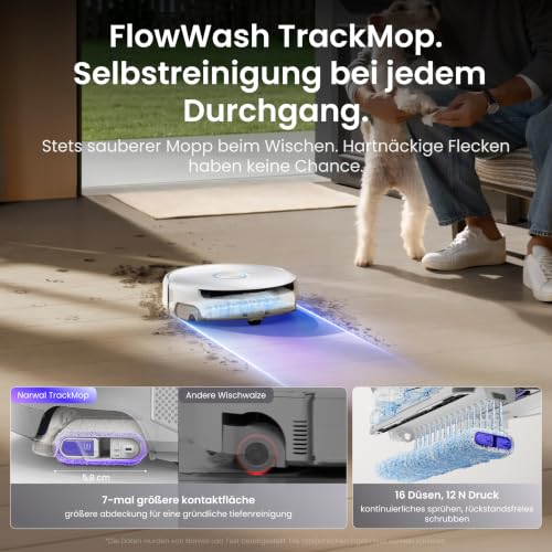 NARWAL Freo 20 Edge Saugroboter mit Wischfunktion, FlowWash Track Mopp – Ansicht 2