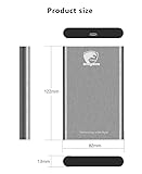 Slim Portable External Hard Drive HDD – USB 3.0 TO Type-C High-Speed Storage – Compatible with Windows, Mac, Laptop, PC, Desktop, PS4, Xbox – Backup for Data, Movies, Games & Photos (Black, 1TB) - Image 4