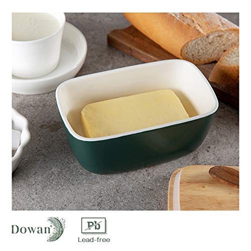 Dowan 6.5" Large Butter Dish Dark Green & Farmhouse Extra Large Butter Dish #TOP3
