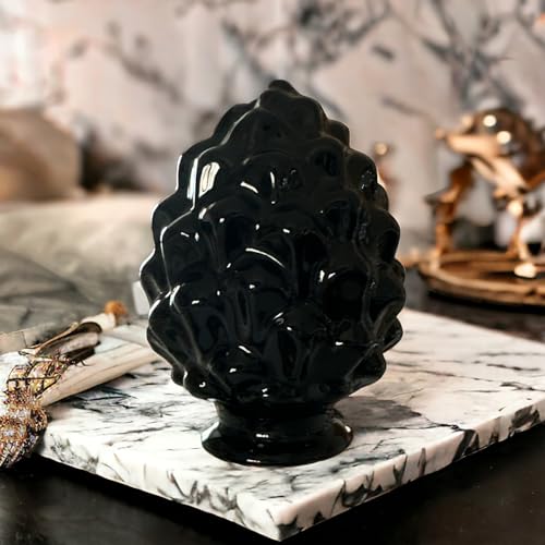 GMM Statue Siciliane, Sculture Artistiche, Decorative, Ornamentali, Soprammobile di Design Siciliano, Oggetto tipico, Bomboniera 10CM H (Ceramica-nero)