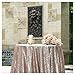 SoarDream Sequin Tablecloth Champagne Blush 50 inch Round Elegant Table Overlay
