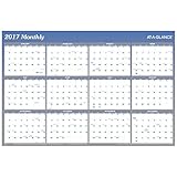 AT-A-GLANCE Wall Planner Calendar 2017, Erasable, Reversible, Yearly, Quarterly, 36 x 24