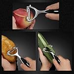 FUHUY Vegetable, Apple Peelers for kitchen, Fruit, Carrot, Veggie, Potatoes Peeler, Y-Shaped and I-Shaped Stainless Steel Peelers, with Ergonomic Non-Slip Handle & Sharp Blade, Good Sturdy (2PCS)