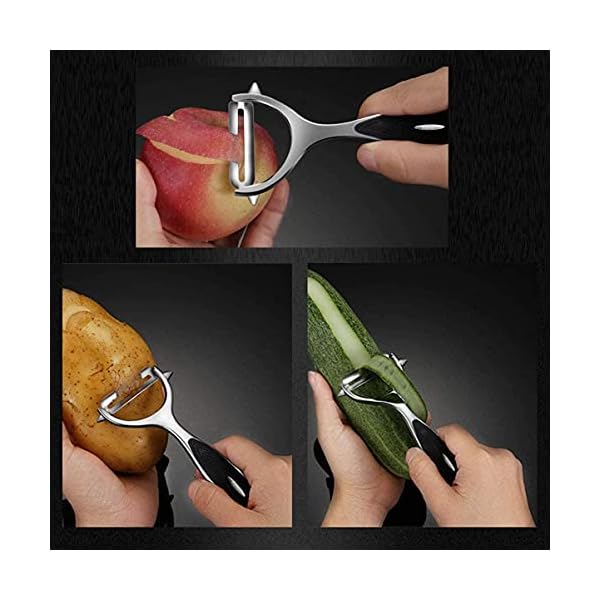 FUHUY Vegetable, Apple Peelers for kitchen, Fruit, Carrot, Veggie, Potatoes Peeler, Y-Shaped and I-Shaped Stainless Steel Peelers, with Ergonomic Non-Slip Handle & Sharp Blade, Good Sturdy (2PCS)