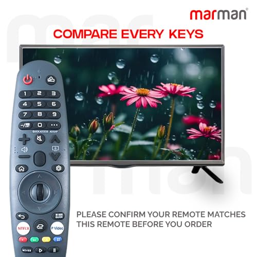 Image of marman Compatible with BPL Web OS Smart TV Remote Original Model AM43UWA6B 43UC7312 43U-C7310 Suitable for 32 43 50 55 65 Inch Ultra HD 4K Television Non Voice Command with Streaming Apps