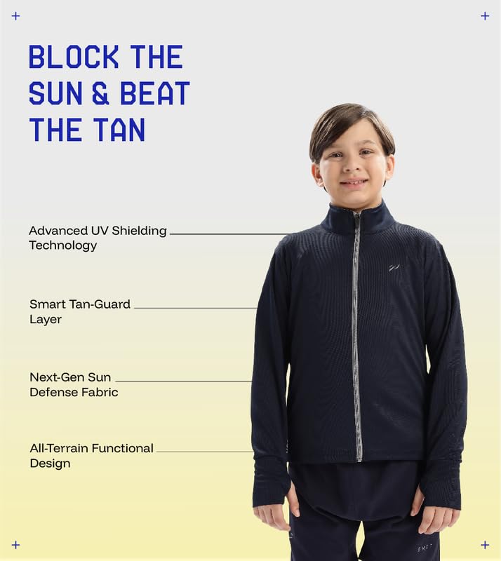 Image of BLUE TYGA Boys UPF 50+ Sunscreen Jacket - Cool, Comfy & Sun-Safe Protection for Every Adventure