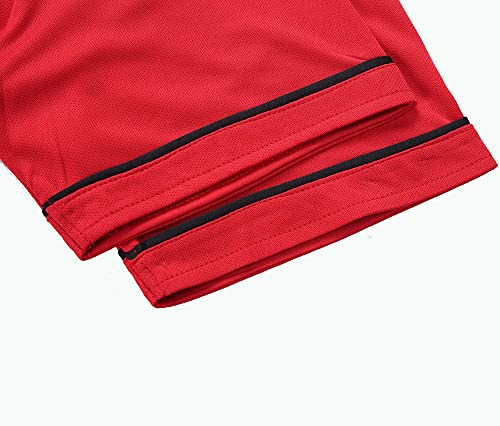 Kuaipao Blank Baseball Jersey,Short Sleeve Plain Jersey Shirt,Sports Uniform For Men Women (White, Black, Red,Blue,S-3Xl) (L, Red) #TOP4