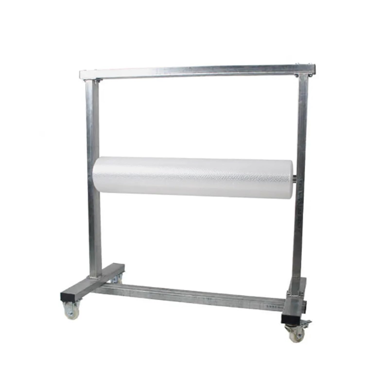Dispenser di rotolo di pluriball resistente con ruote, rack di supporto per film isolante EPE, pellicola estensibile manuale facile, capacità di carico 400 kg
