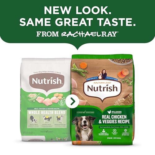 Nutrish Rachael Ray Adult Dry Dog Food Real Chicken & Veggies Recipe, 40 lb. Bag (Packaging May Vary) - Image 3