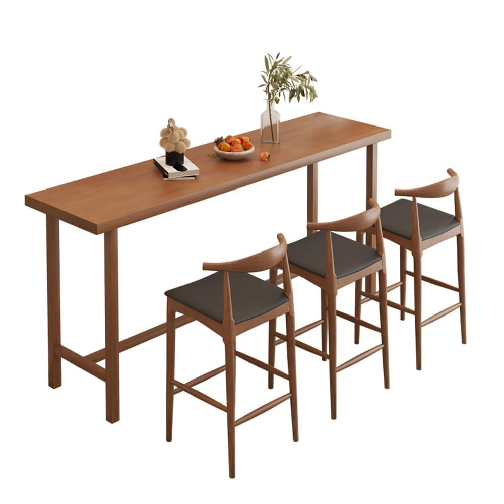 Table de Bar Table de Bar rectangulaire en Bois Simple avec Cadre Robuste, idéale for la Cuisine, Salle à Manger et Le Salon(XXL)