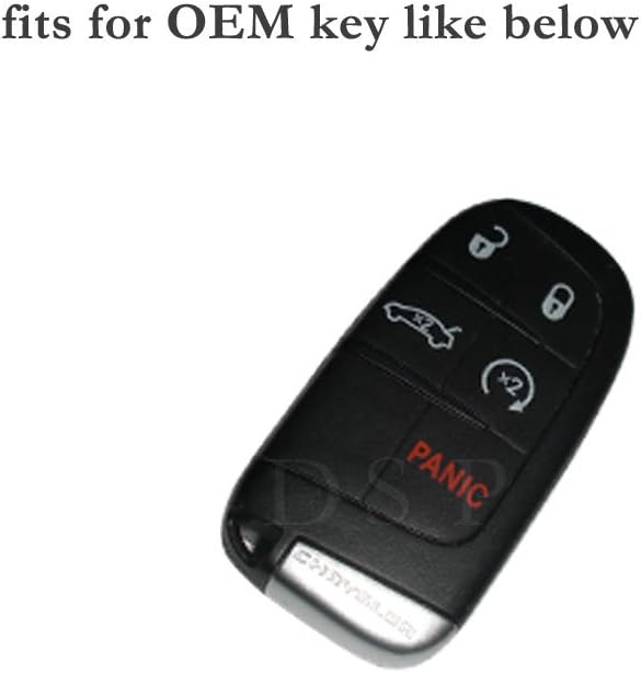 SEGADEN Silicone Cover Protector Case Holder Skin Jacket Compatible with Chrysler Dodge Jeep 5 Button Smart Remote Key Fob CV4750 Deep Purple