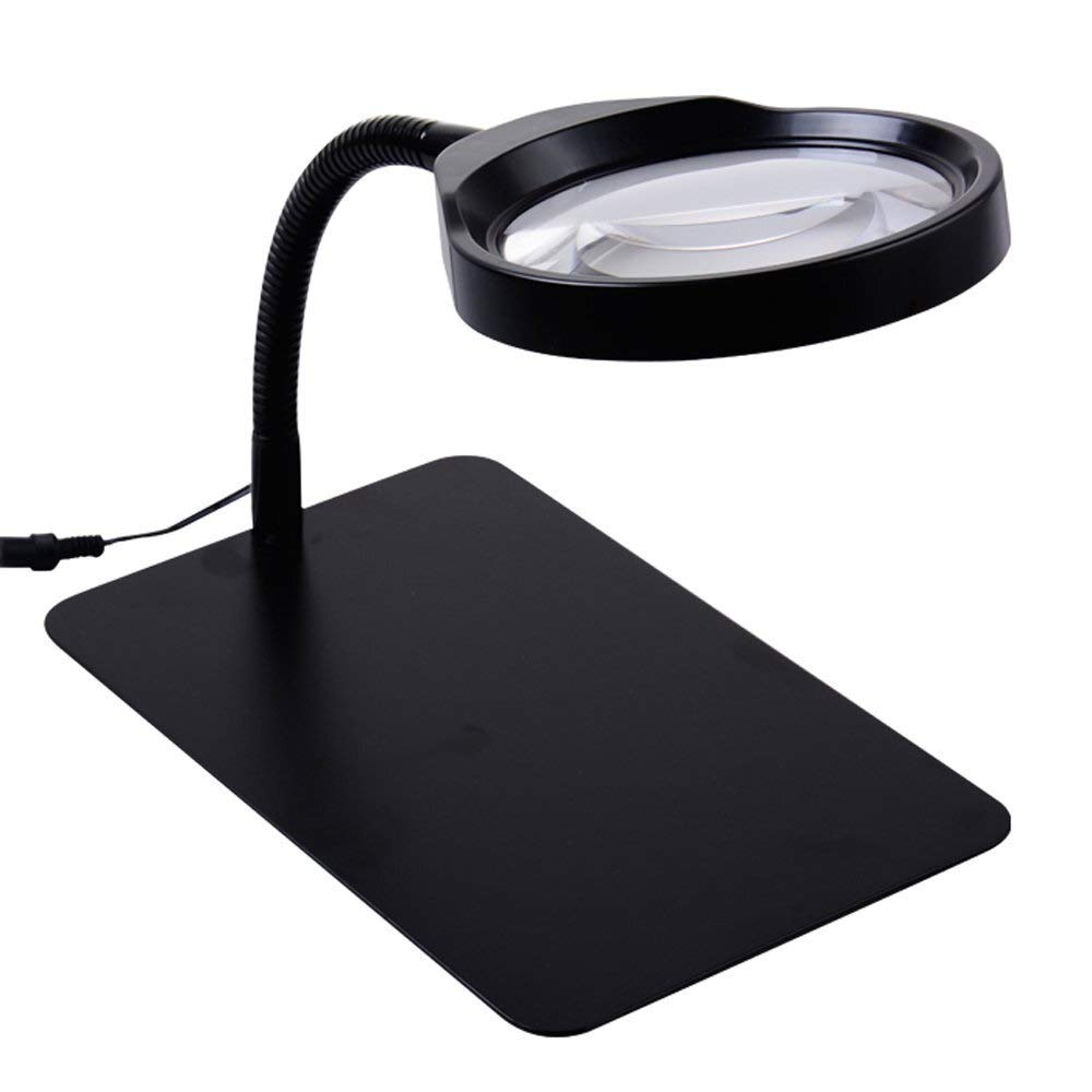 Lámpara de Escritorio con Lupa Sn, Lupa HD con luz LED, Doble Comodidad.