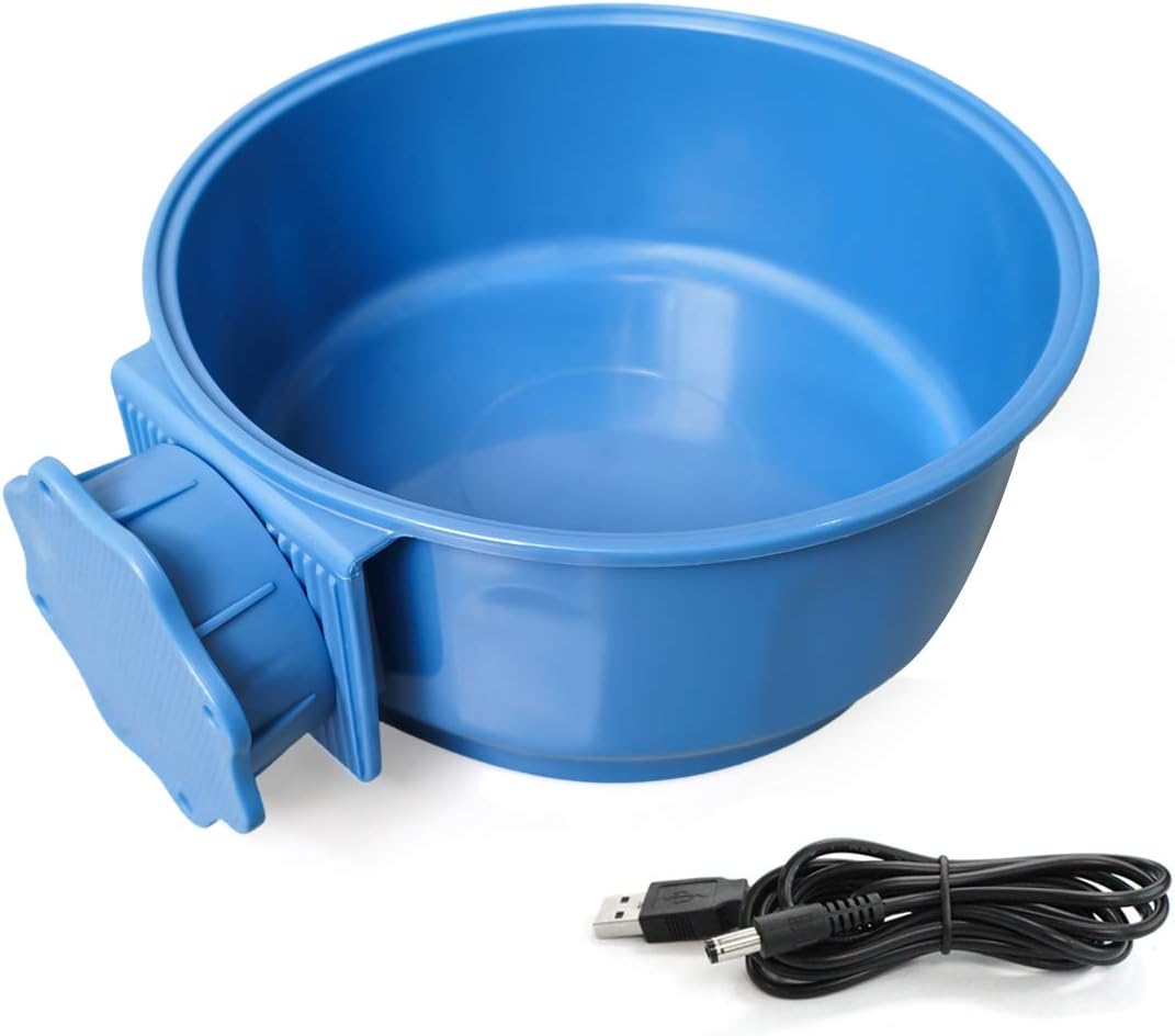 Enjoying Heated Pet Bowl Indoor Small Heated Rabbit Bowl Water/Food