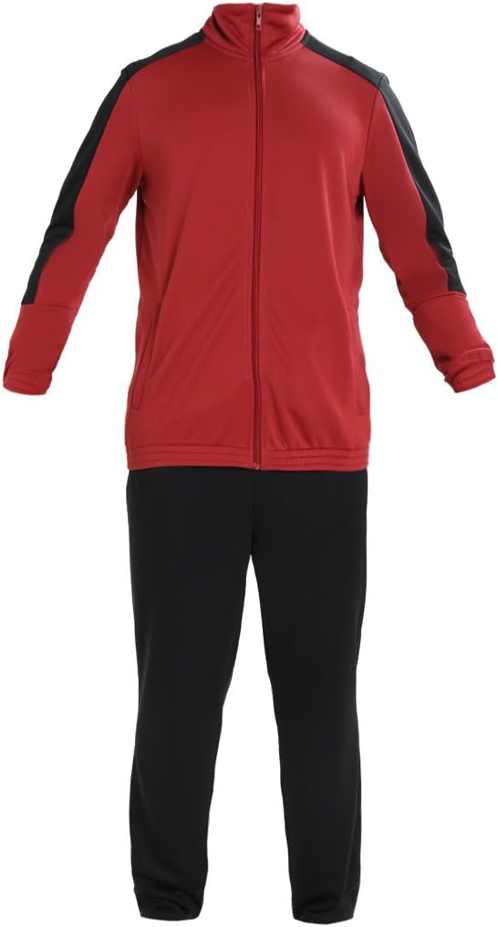 YOURTURN Active by Zalando Men's Sweat Suit - 2 Piece Tracksuit Red, Size M