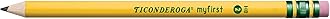 Ticonderoga My First Wood-Cased Pencils, Pre-Sharpened, 2 HB, Yellow, 12 Count