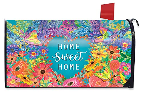 Briarwood Lane Mailbox Cover - Standard Size - Floral Home Sweet Home Spring for Spring Mailbox Cover